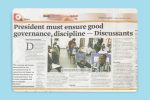 President Must Ensure Good Governance, Discipline — Discussants