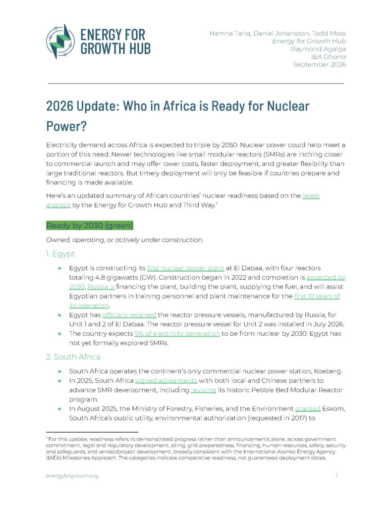 2026 Update: Who in Africa is Ready for Nuclear Power? – IEA Ghana 2026 Update: Who in Africa is Ready for Nuclear Power? – IEA Ghana