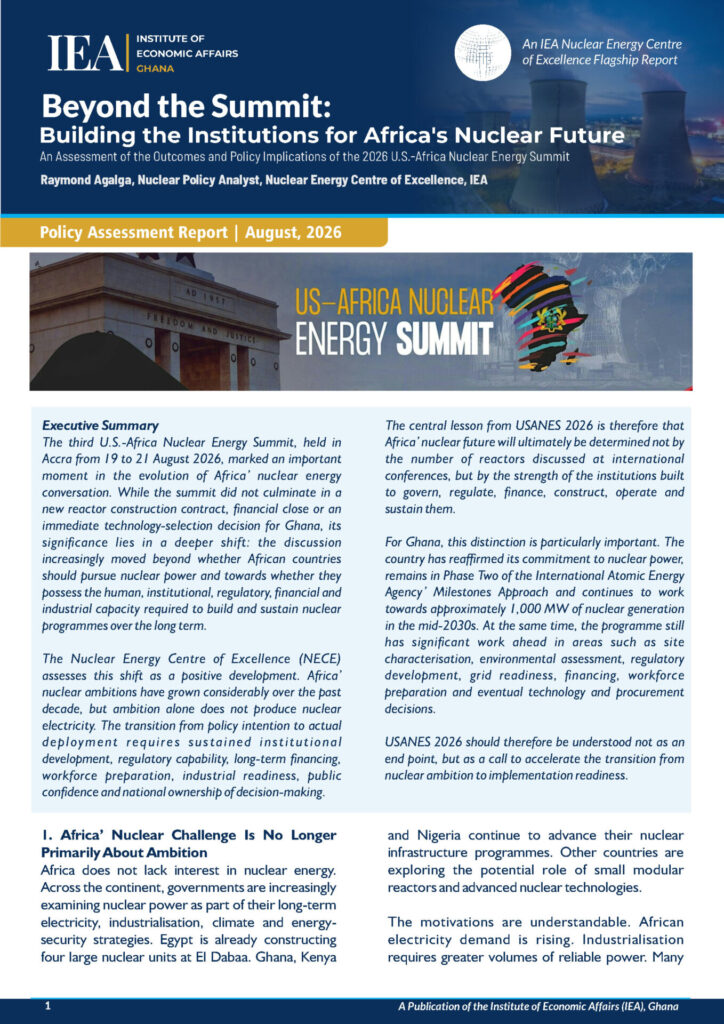 Beyond the Summit: Building the Institutions for Africa's Nuclear Future – IEA Ghana Beyond the Summit: Building the Institutions for Africa's Nuclear Future – IEA Ghana