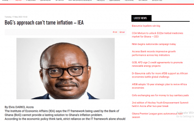 BoG’s approach can’t tame inflation – IEA