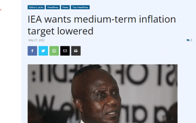 IEA Wants Medium-Term Inflation Target Lowered